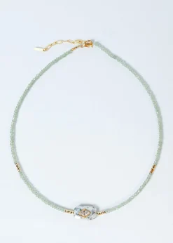 HANKA Inside Choker in Green Apatite, Dendrite Agate