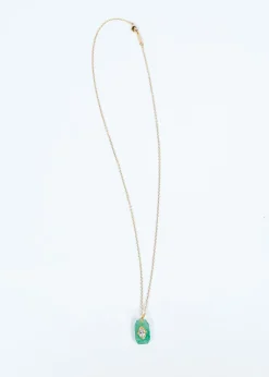 HANKA Inside Pendant in Strawberry Green Quartz