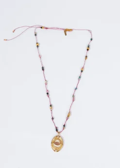 HANKA Isis Cordon in Tourmaline, Strawberry Rose Quartz