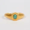 HANKA Osiris Bangle in Raw Emerald