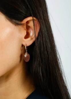 HANKA Single Earring in Rose Quartz