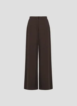 HW Palazzo Trousers in Dark Brown