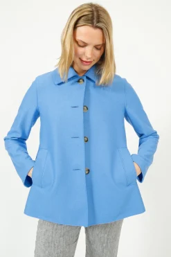 HW Short Loden Jacket in Azure