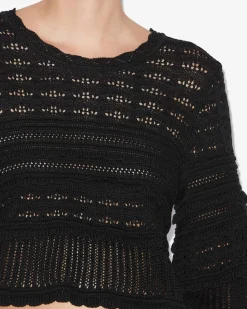 IM Azelia Openwork Top in Black