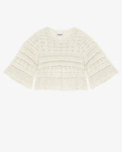 IM Azelia Openwork Top in Ecru