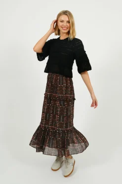 IM Diya Skirts in Faded Black