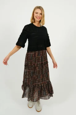 IM Diya Skirts in Faded Black