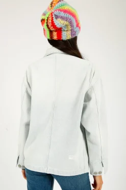 JS Denim Jacket in Ice Blue