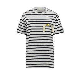 JS Striped ISMILEYOU Tee in Blue