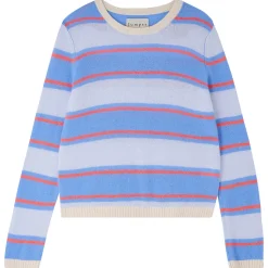 JU Deckchair Stripe Crew in Oatmeal, Skylar, Cerise