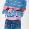 JU Textured Stripe Crew in Candy, Mint, Skylar
