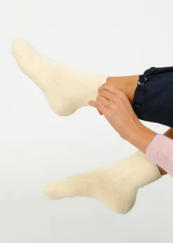 LBS Cloud Socks in Ecru