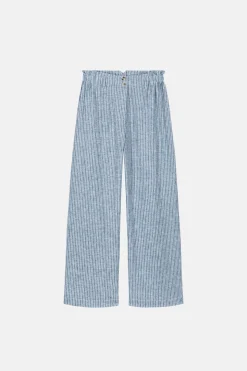 LM Abuela Trousers in Blue Onda Stripes
