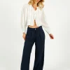 MAISON H Marisa Linen Pant in Navy