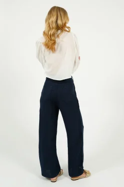 MAISON H Marisa Linen Pant in Navy