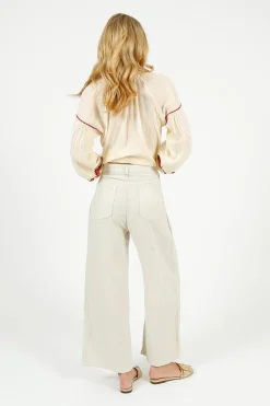 MAISON H Marisa Linen Pant in Off White