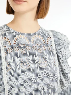 MM Abito Dress in Navy Vichy