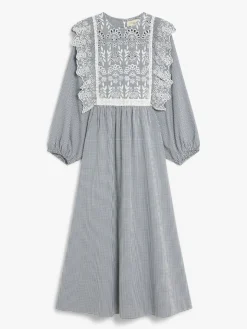 MM Abito Dress in Navy Vichy