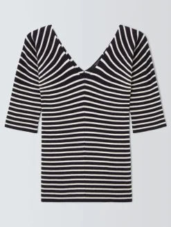 MM Oceano Striped Top in Navy