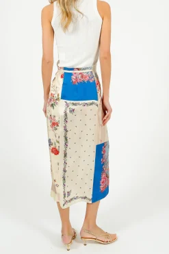 MM Peggi Printed Skirt in Ivory