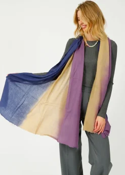 MOISMONT 757 Colour Trim Scarf in Plum