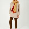 MOISMONT 757 Colour Trim Scarf in Brick