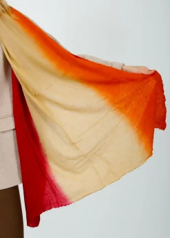 MOISMONT 757 Colour Trim Scarf in Brick