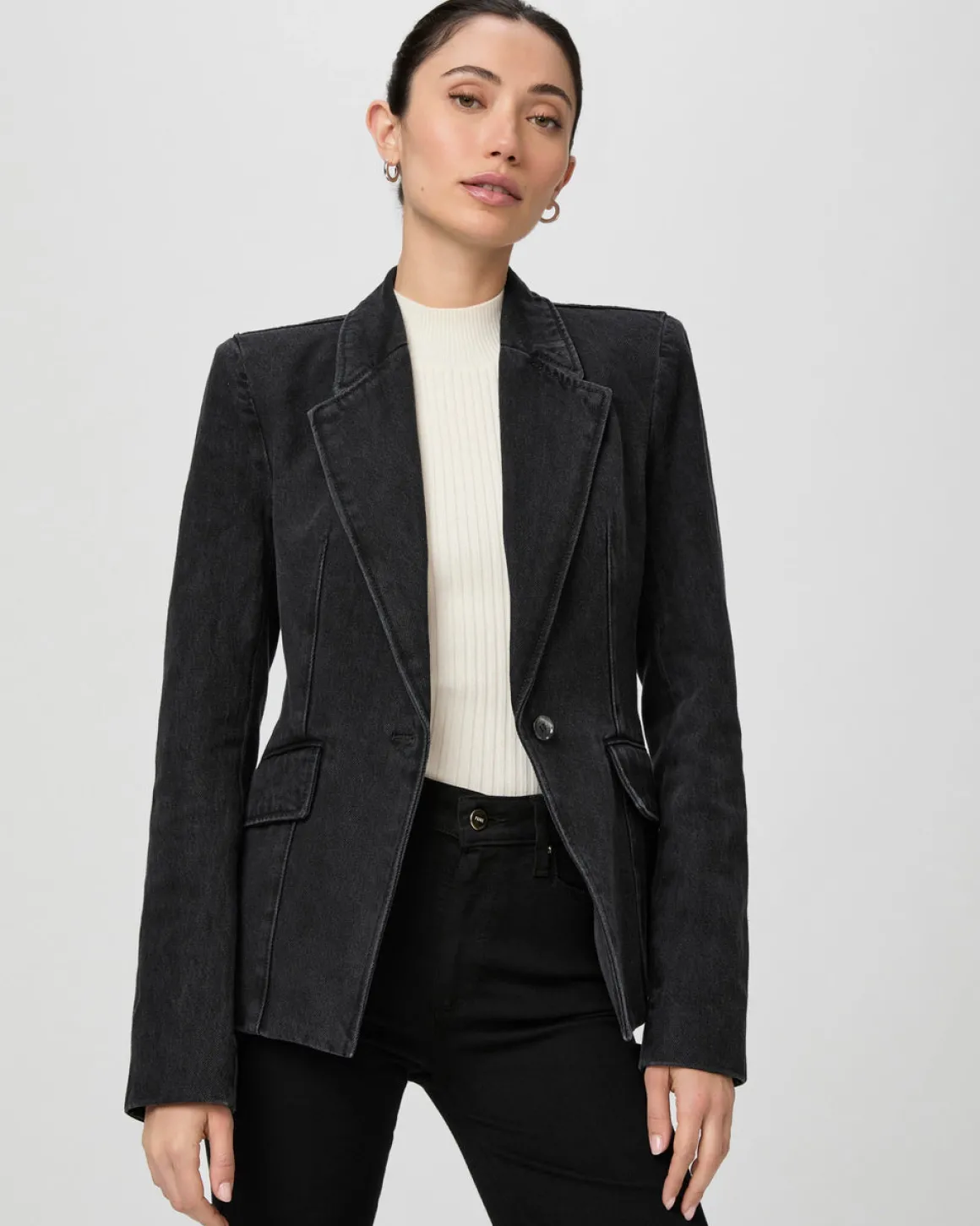 PAIGE Carmen Blazer in Evening Onyx