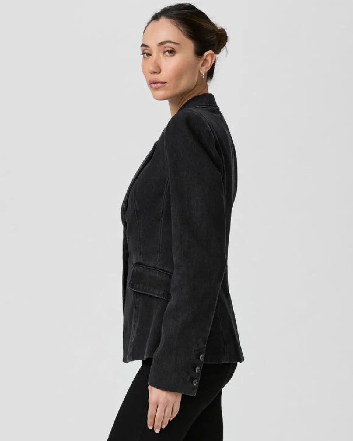 PAIGE Carmen Blazer in Evening Onyx