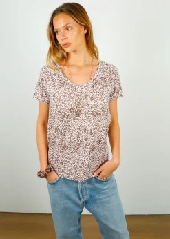 PARK Cotton V Neck in Leopard