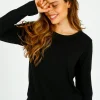 PARK LS Cotton Rd Neck in Black