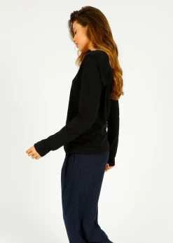 PARK LS Cotton Rd Neck in Black