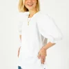 PARK Puff Sleeve Tee in White
