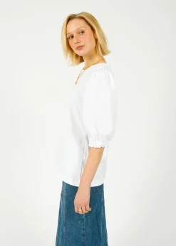 PARK Puff Sleeve Tee in White