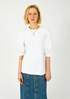 PARK Puff Sleeve Tee in White