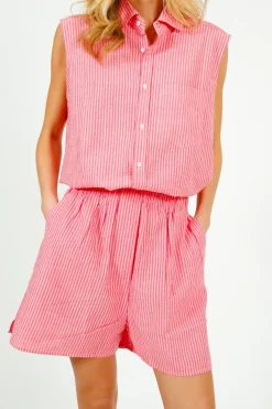 PARK Resort Shorts Pink u0026 Red Stripe
