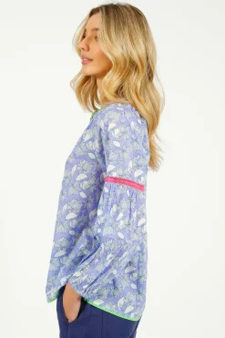 PDS 309 Lila Print Top