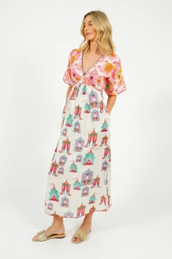 PDS 443 Tea Tents Mix Long Dress