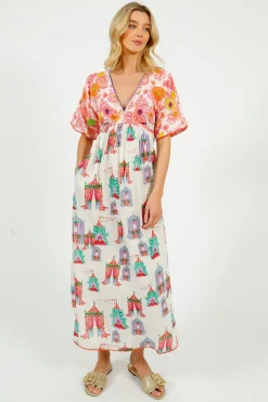 PDS 443 Tea Tents Mix Long Dress