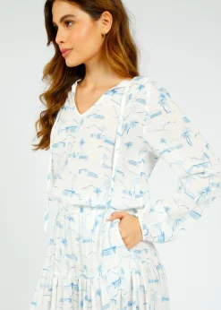 PP Fleur Top in Landscapes White