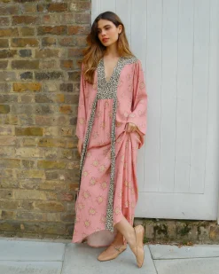 PP Lulu Dress in Wavy Sun Shell Pink/Leo Brown