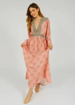 PP Lulu Dress in Wavy Sun Shell Pink/Leo Brown