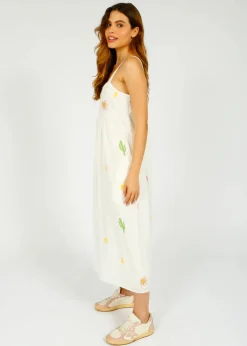 PP Robin Dress in Icons Emb White