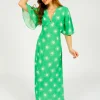 PP Willow Dress in Wavy Sun Green