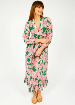 PPL Daisy Dress in Lily 01 Pink, Green