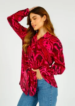 PPL Gail Shirt in Watercolour 01 Pink