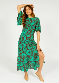 PPL Gini Dress in Griccia 01 Green Floral