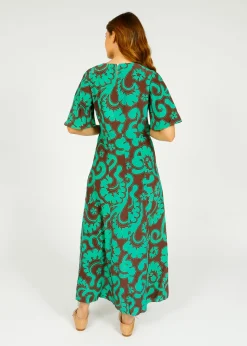 PPL Gini Dress in Griccia 01 Green Floral