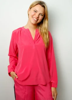 PPL Sandy Silk Shirt in Hot Pink