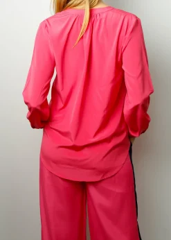 PPL Sandy Silk Shirt in Hot Pink